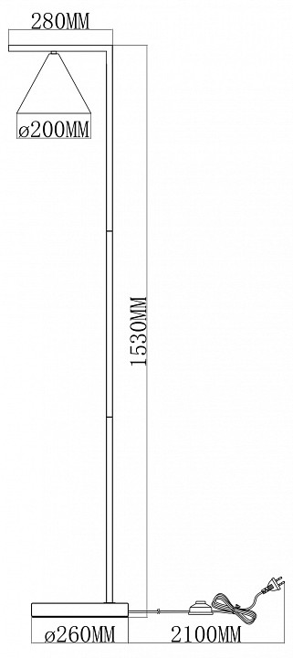 Торшер Moderli Omaha V11592-1F