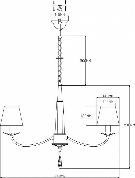 Подвесная люстра Moderli Inna 8 ламп V2662-8P