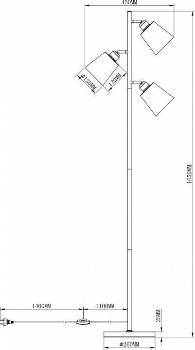 Торшер Moderli Floor V3050-3F