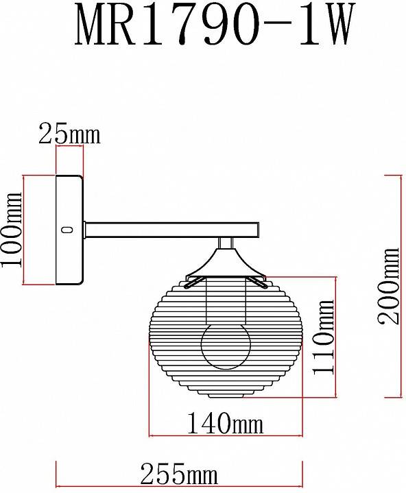 Бра MyFar Gloria MR1790-1W