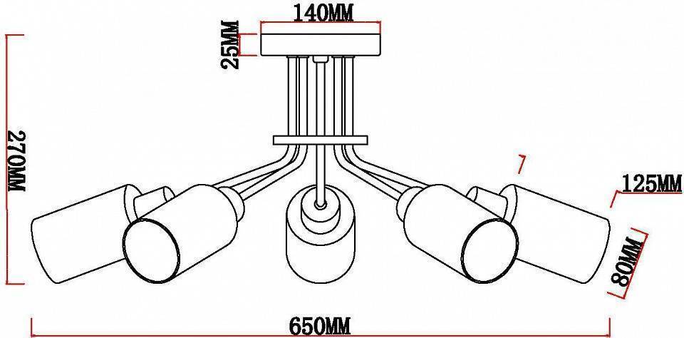 Потолочная люстра MyFar Linda 5 ламп MR1860-5C