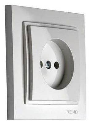 Розетка без заземления Mono Electric Despina кремовая 102-212122-116