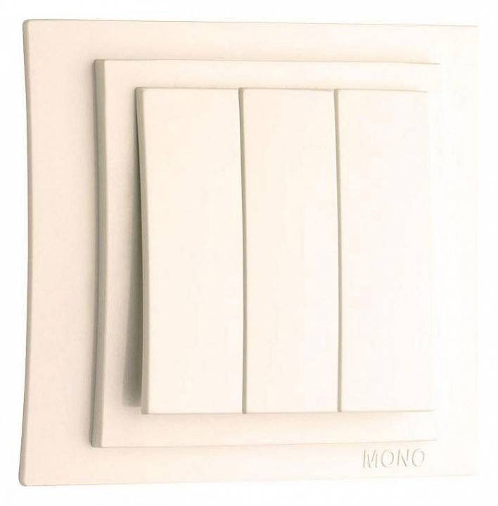 Выключатель трехклавишный Mono Electric Larissa 103-010122-114
