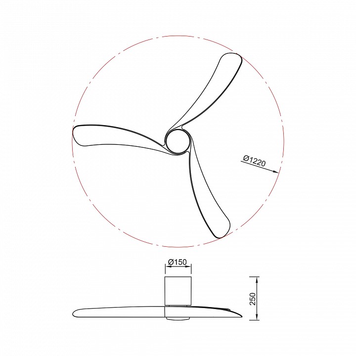 Светильник с вентилятором Mantra NEMO 9048