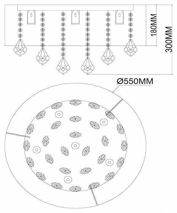 Накладной светильник MW-Light Жаклин 6 ламп G9 465016006