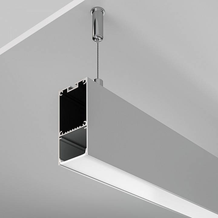 Профиль алюминиевый накладной Maytoni 2 м серебристый ALM-3566-S-2M