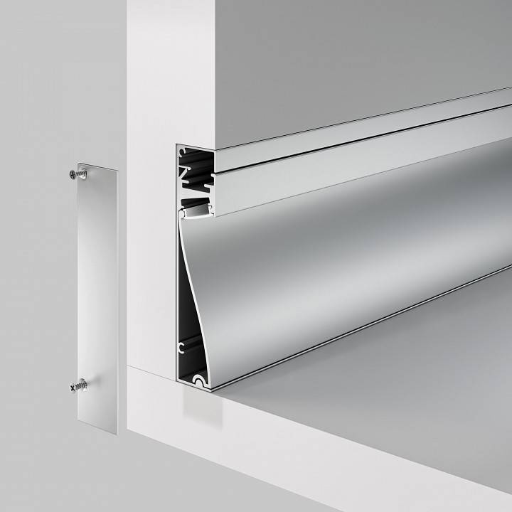 Профиль для плинтуса Maytoni ALM-8018-S-2M серебристый 2 м ALM-8018-S-2M