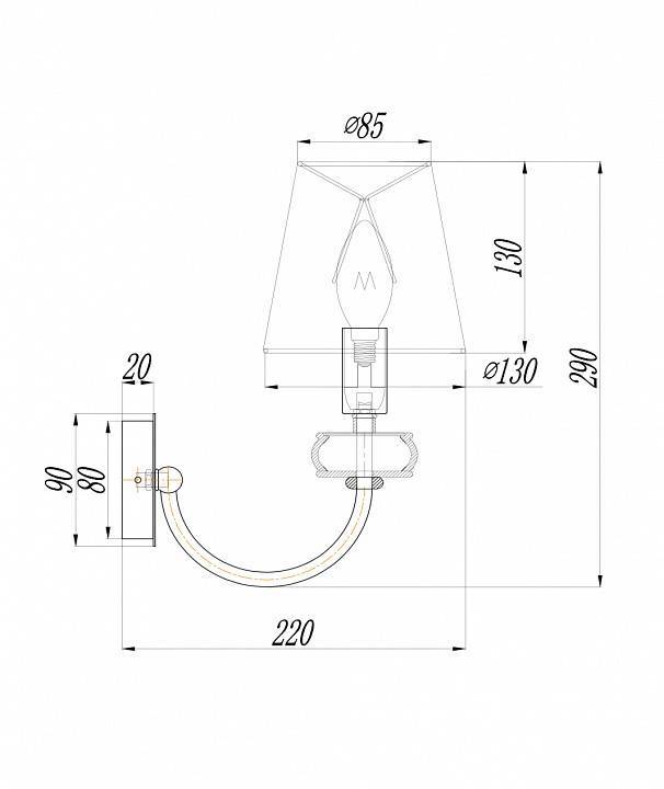 Бра Maytoni Roma 1xE14 ARM006WL-01G