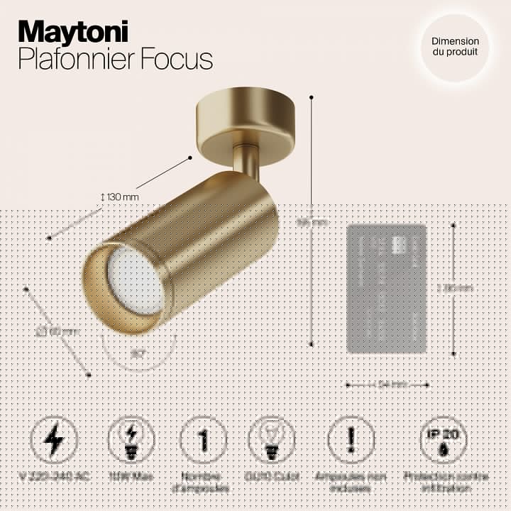 Спот Maytoni Focus C017CW-01MG