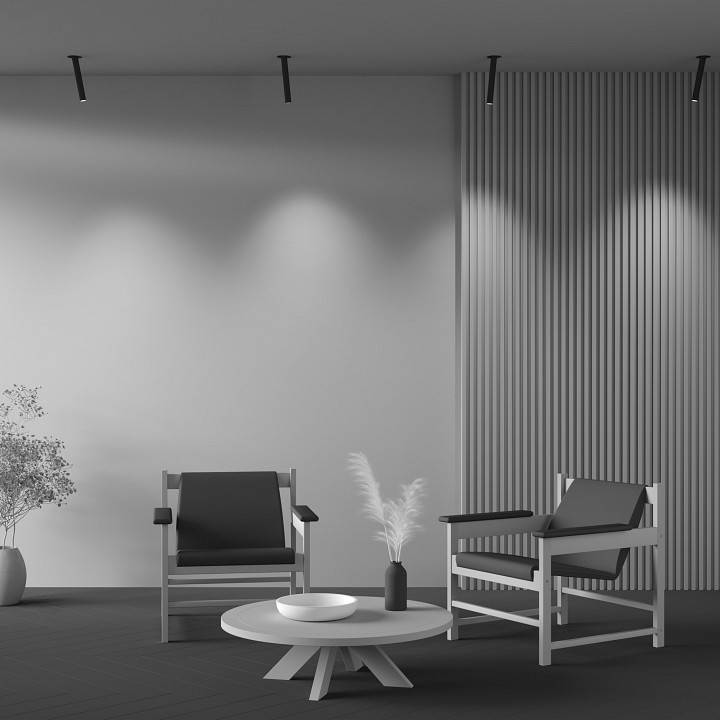 Встраиваемый светильник Maytoni Focus T 7 Вт 3000 К черный C140RS-L300-7W3K-B