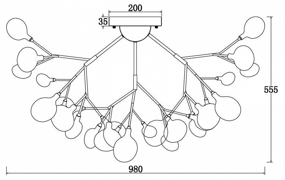 Потолочная люстра Freya Florencia LED 36 Вт FR5049CL-36G