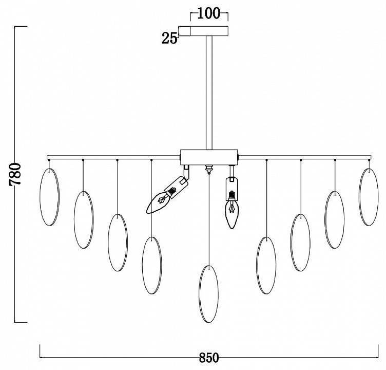 Люстра на штанге Freya Porto FR5104PL-08N