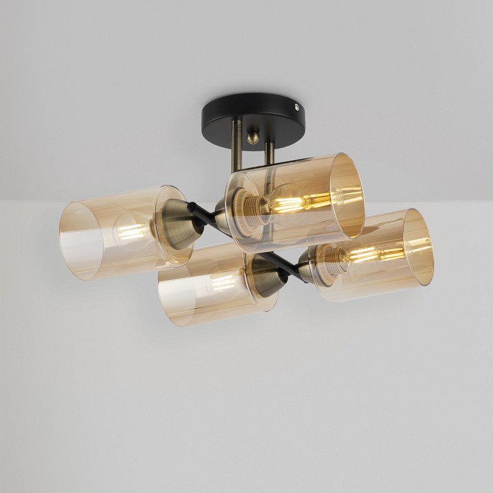 Люстра на штанге Freya Glow 4 лампы FR5129PL-04B