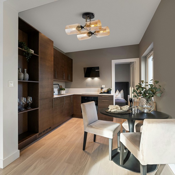 Люстра на штанге Freya Glow 4 лампы FR5129PL-04B