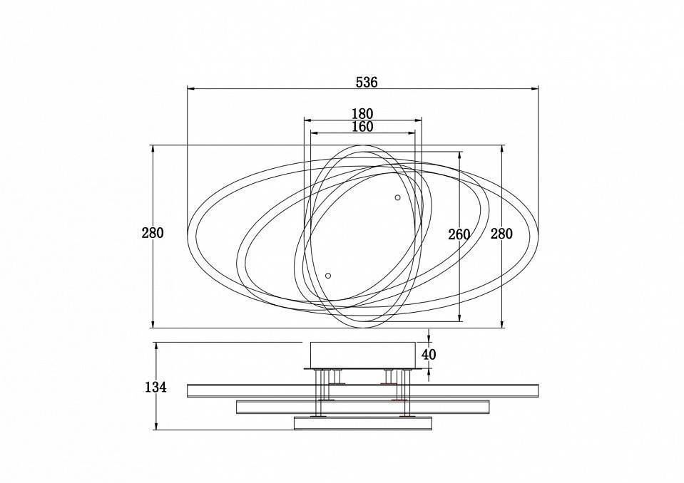 Потолочная люстра Freya Vande 54 Вт FR6018CL-L54WB