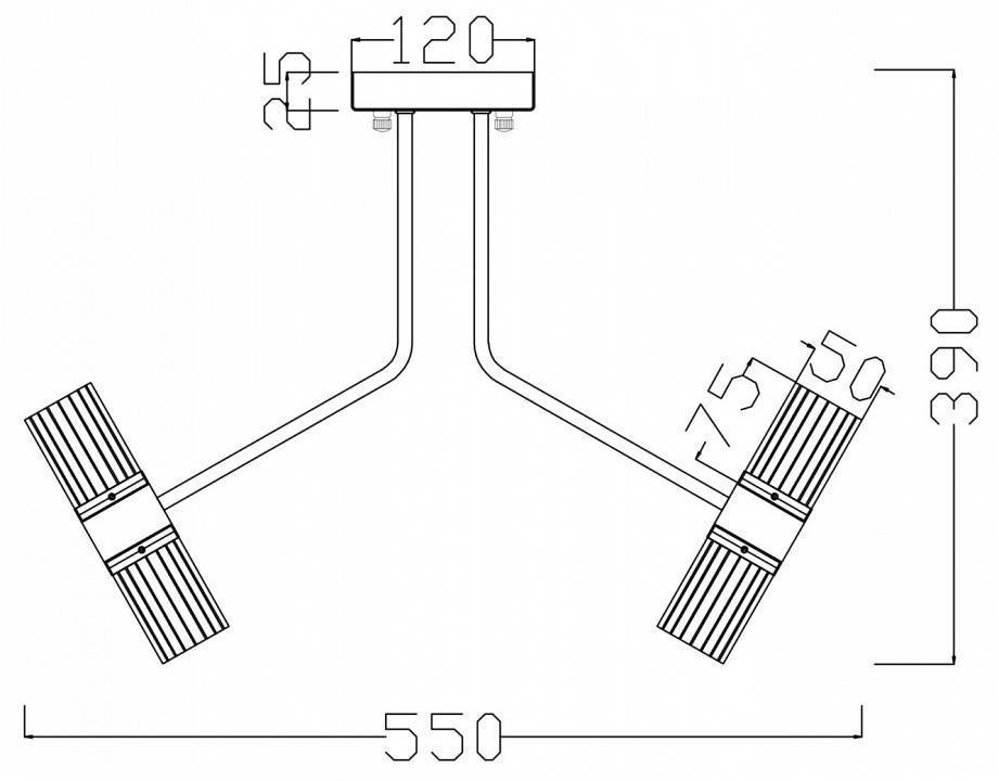 Потолочная люстра Freya Mia LED 60 Вт FR6038CL-L60B