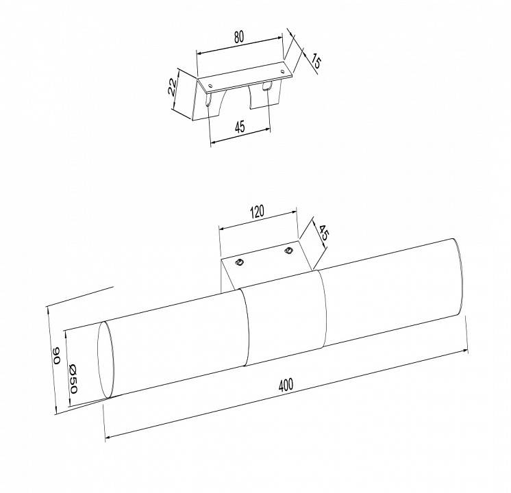 Подсветка для зеркала Maytoni Aurelio 8 Вт хром MIR001WL-L8CH