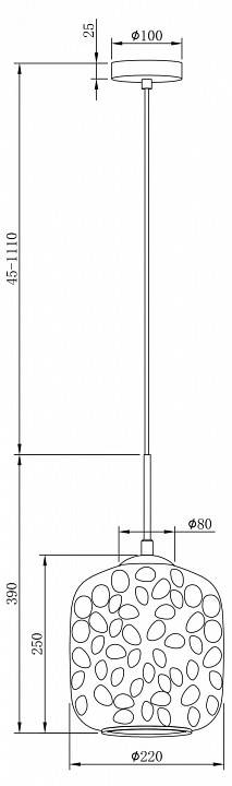 Подвесной светильник Maytoni Dolce MOD001PL-01GR