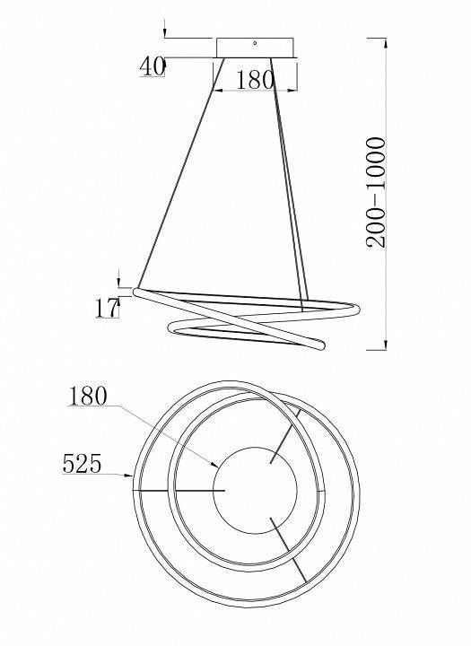 Подвесной светильник Maytoni Nola 47 Вт белый MOD100PL-L47W