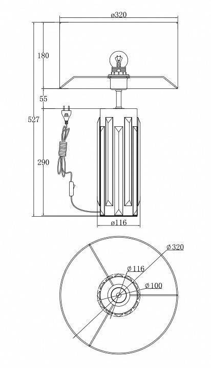 Настольная лампа Maytoni Muse MOD304TL-01GR