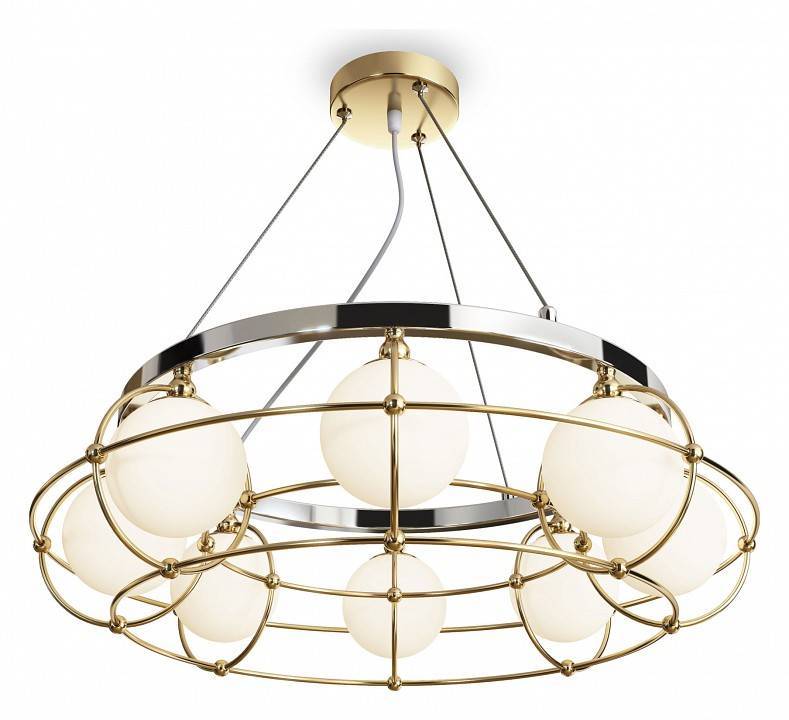 Подвесная люстра Maytoni Carcass 8 ламп MOD312PL-08GCH