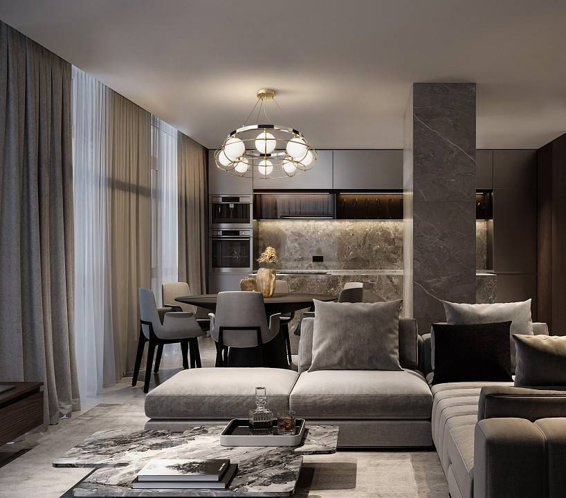 Подвесная люстра Maytoni Carcass 8 ламп MOD312PL-08GCH