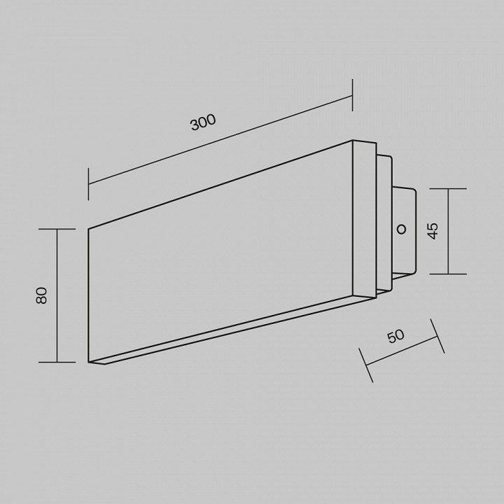 Накладной светильник Maytoni Basic Texture MOD461WL-L8BK