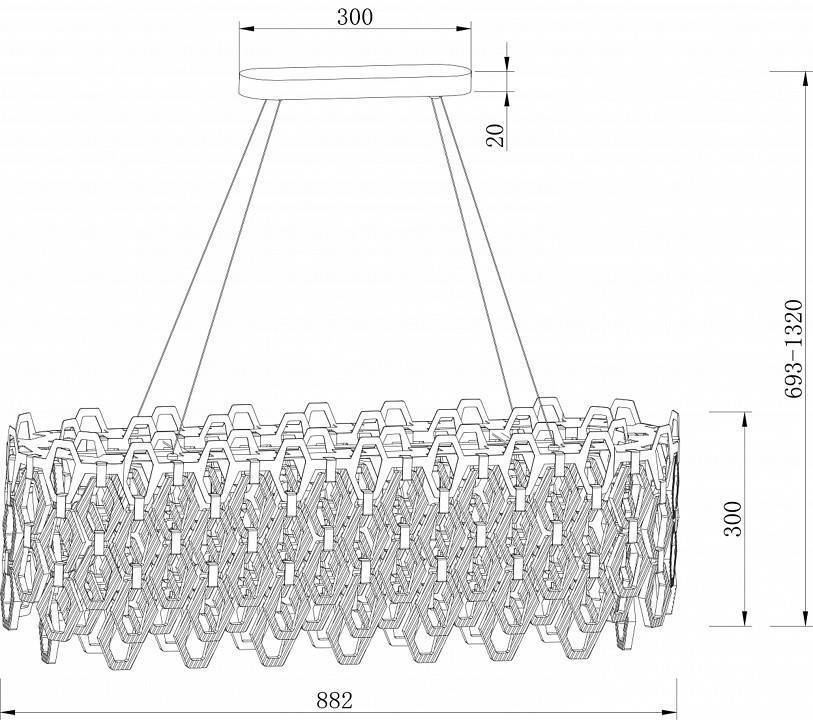 Подвесной светильник Maytoni Tissage 10xE14 MOD490PL-10G