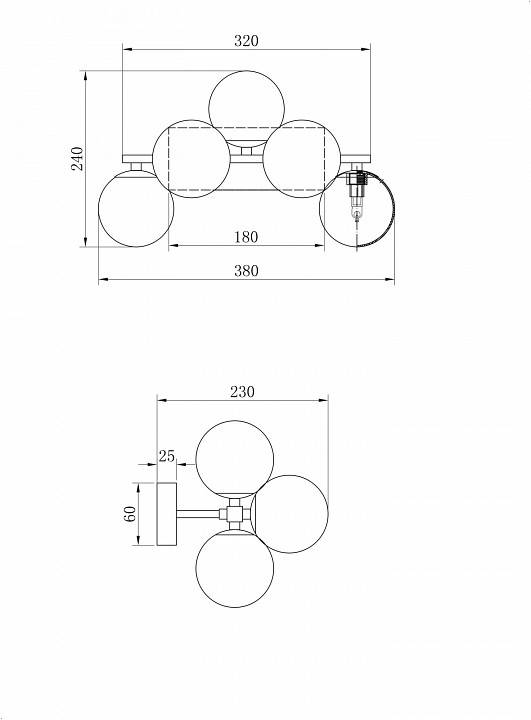 Бра Maytoni Dallas MOD545WL-05G
