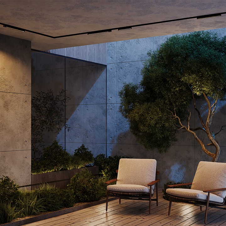 Накладной светильник Maytoni Points 12 Вт 3000K O-TR02-2-S-12WB3K