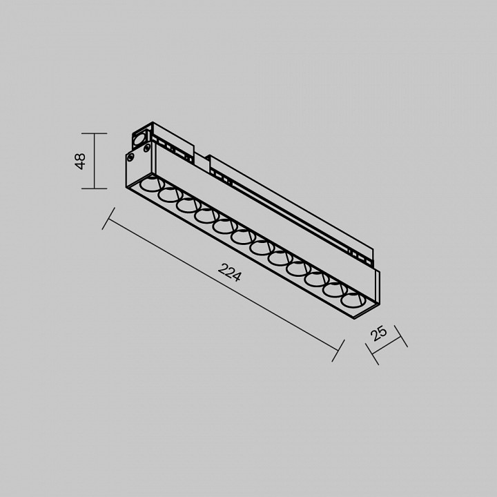 Накладной светильник Maytoni Points 12 Вт 3000K O-TR02-2-S-12WB3K