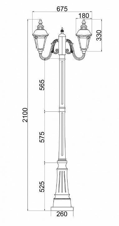 Уличный фонарный столб Maytoni Goiri O028FL-03BZ