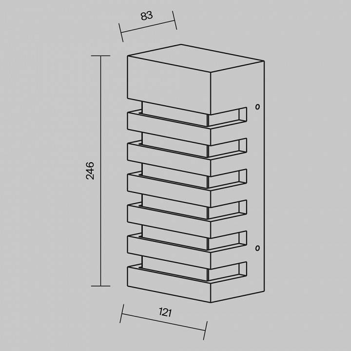 Накладной светильник Maytoni Remsa 1 лампа черный O034WL-01B