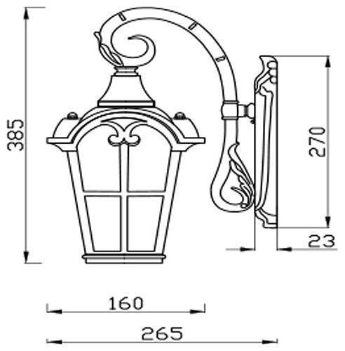 Уличный настенный светильник Maytoni Albion O413WL-01BZ