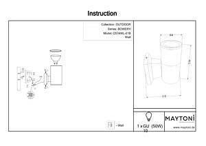 Светильник на штанге Maytoni Bowery O574WL-01B