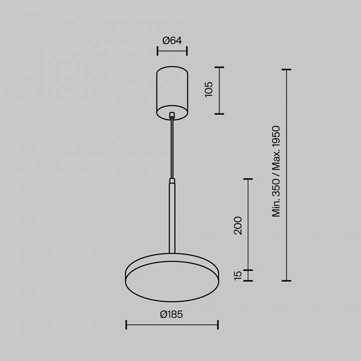 Подвесной светильник Maytoni Plato P076PL-L12W3K-B