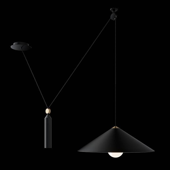 Подвесной светильник Maytoni Peso 1xGU10 черный P080PL-01B