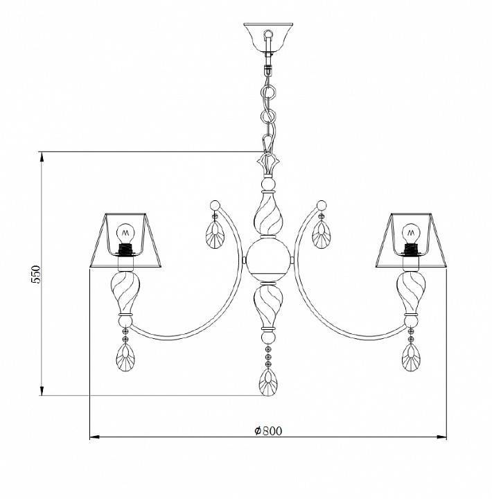 Подвесная люстра Maytoni Murano 6 ламп RC855-PL-06-R
