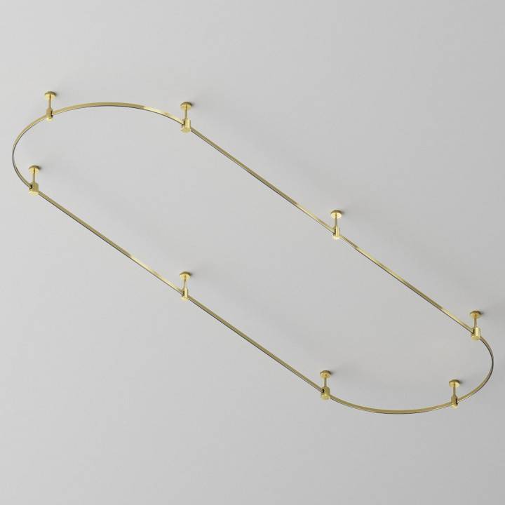 Шинопровод трековый накладной Maytoni Flarity готовая конструкция латунь TFC-Flar-S01-BS