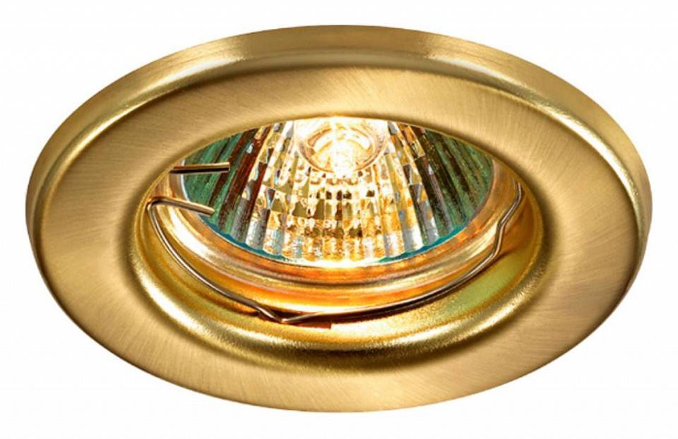 Встраиваемый светильник Novotech Classic белый/золото 369704