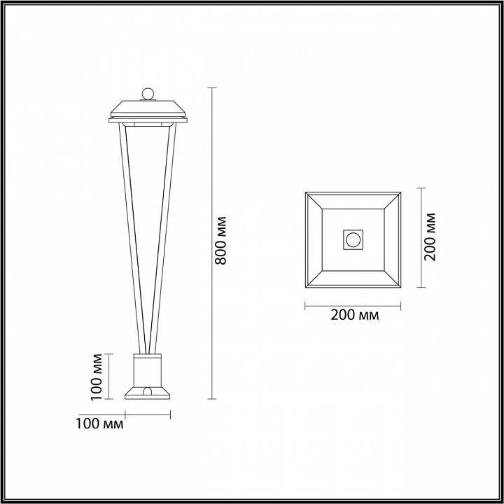 Наземный низкий светильник Odeon Light Bearitz 6655/12GL3