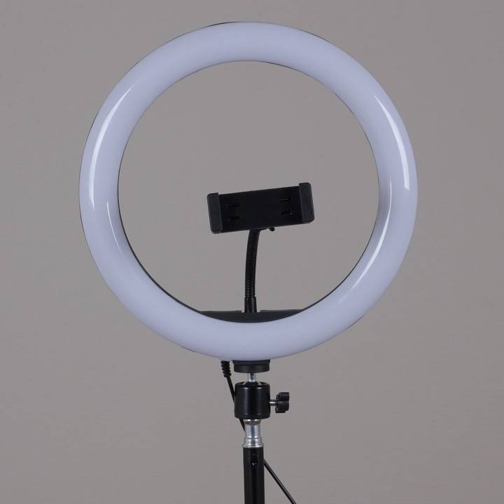 Настольная лампа кольцевая Reluce 00003-0.6-01M BK