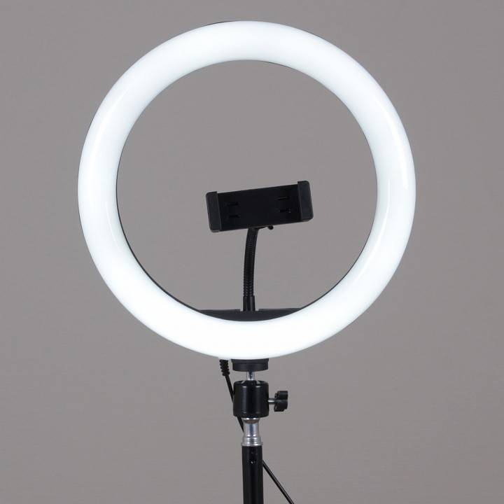 Настольная лампа кольцевая Reluce 00003-0.6-01M BK