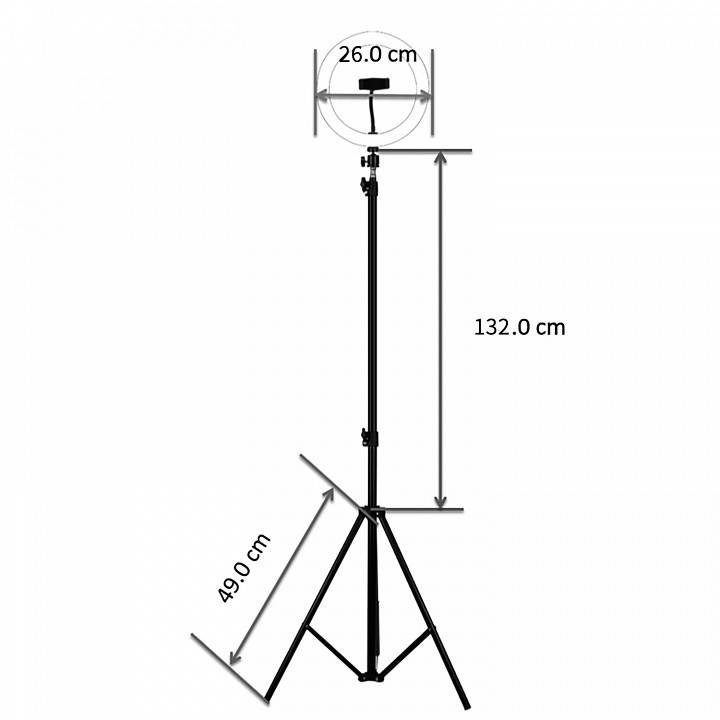 Настольная лампа кольцевая Reluce 00003-0.6-01M BK