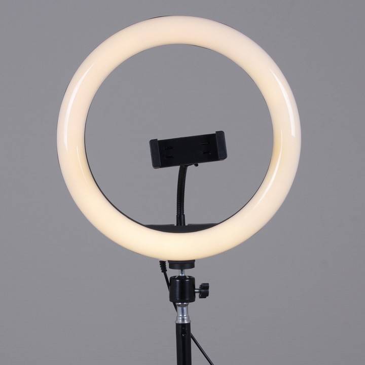 Настольная лампа кольцевая Reluce 00003-0.6-01M BK