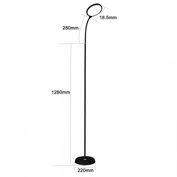 Торшер 00071-0.7-01 BK