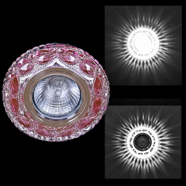 Встраиваемый светильник  00757-9.0-001CN MR16+LED3W CL+PK