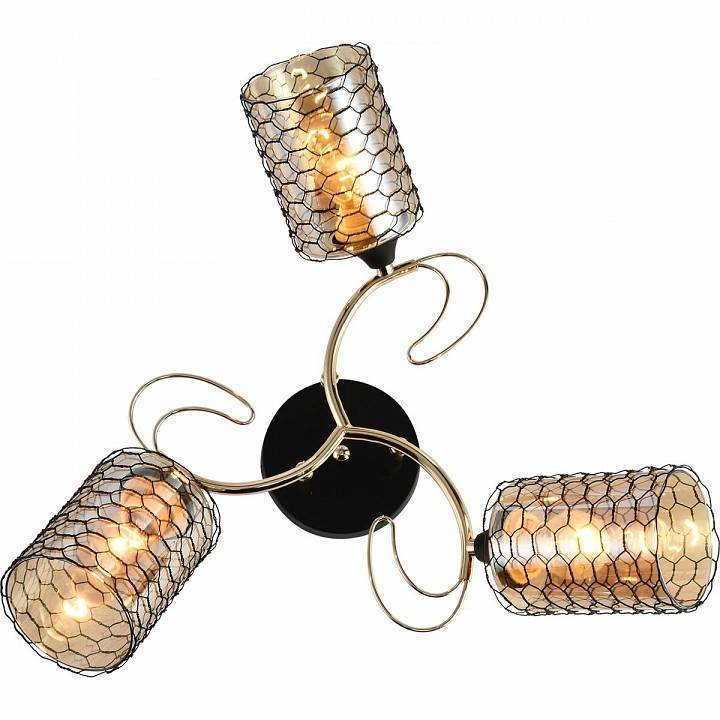 Потолочная люстра Reluce 1309 3 лампы 01309-0.3-03 BK+FGD