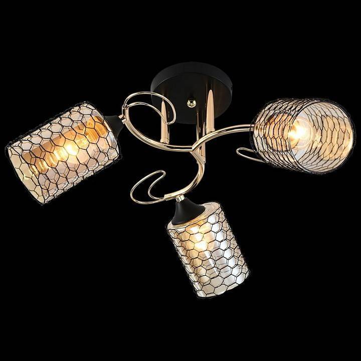 Потолочная люстра Reluce 1309 3 лампы 01309-0.3-03 BK+FGD