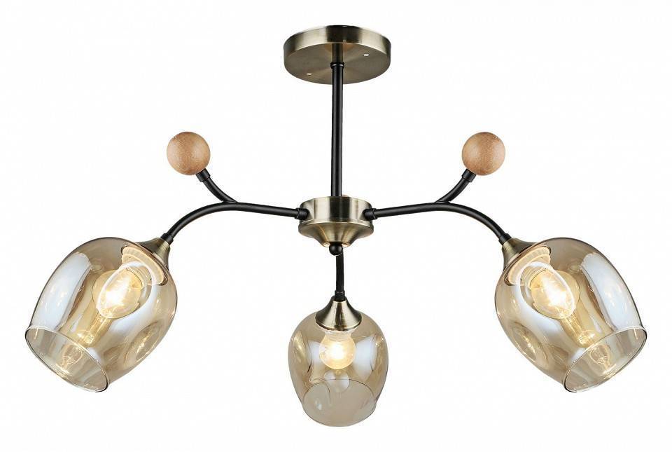 Люстра на штанге Reluce 02009-2 3 лампы 02009-0.3-03 AB+BK